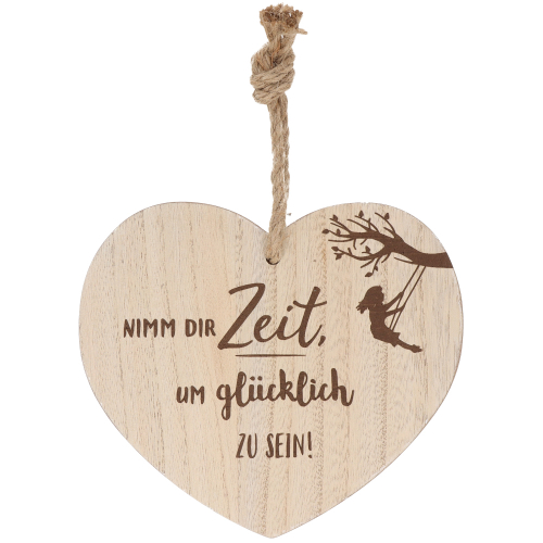 Deko-Herz "Nimm dir Zeit, um glücklich ..."