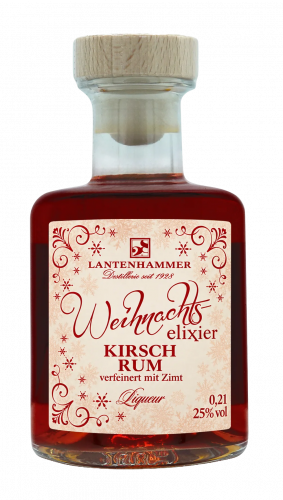 Weihnachtselixier – Kirsch Rum Liqueur verfeinert mit Zimt 25% - 200ml