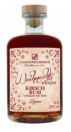 Weihnachtselixier – Kirsch Rum Liqueur verfeinert mit Zimt 25% - 500ml